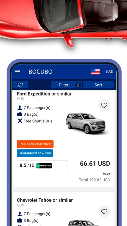 Bocubo: Car rental app