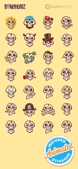 Game screenshot Iconfactory BoneHeadz Stickers mod apk