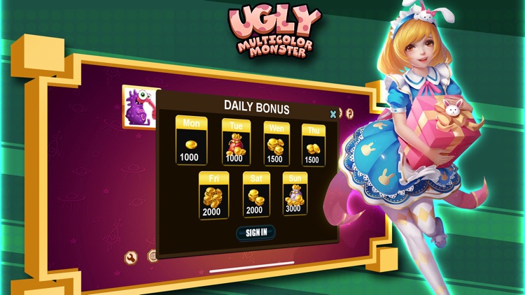 Ugly multicolor monster game