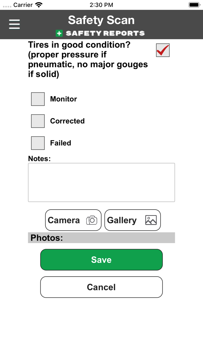 Safety Reports Scan App