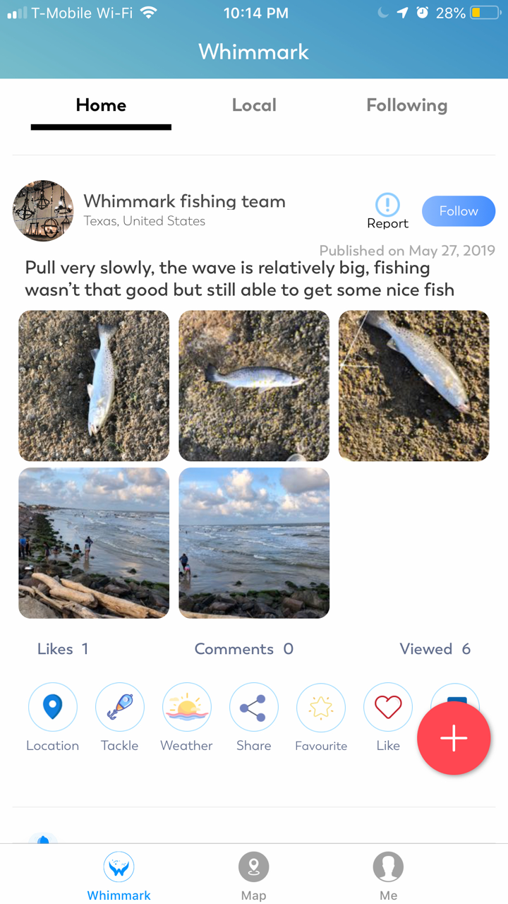 Whimmark – fishing social app screenshot 1