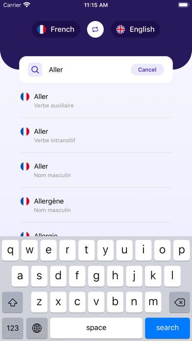 Dictionnaire Anglais~Français screenshot 2
