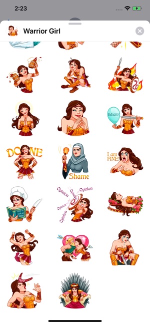 Warrior Girl Sticker Pack(圖2)-速報App