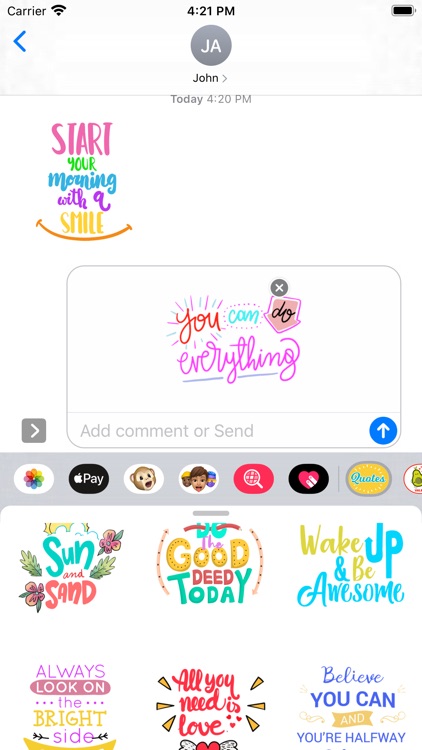 Quotes: Motivational Stickers screenshot-3