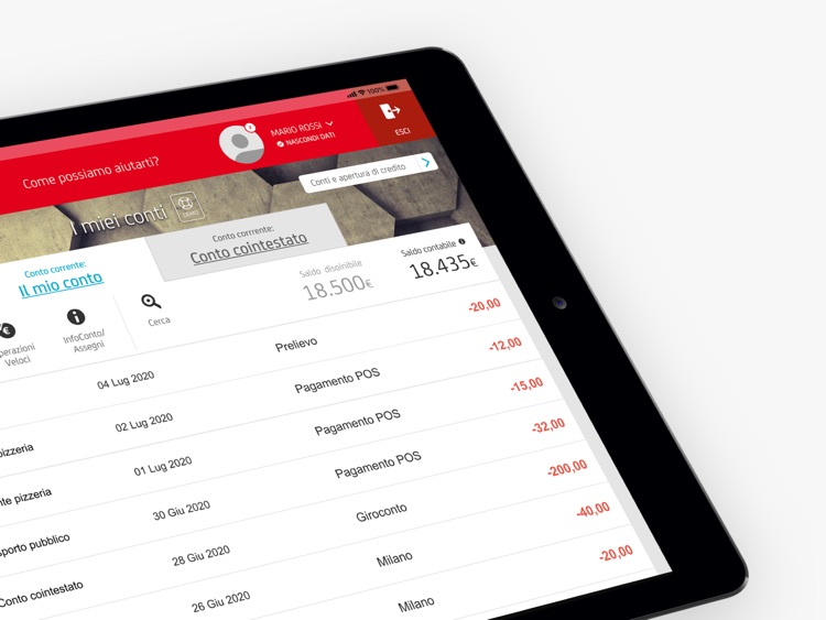 Mobile Banking UniCredit iPad