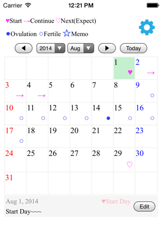 Menstrual Calendar Diary - náhled