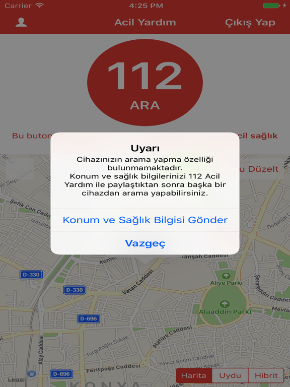 112 Acil Yardım Butonu screenshot 3