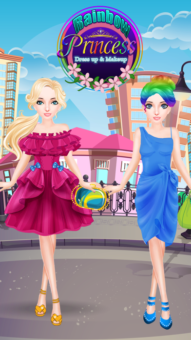 Rainbow Princess Makeup Dress screenshot 2