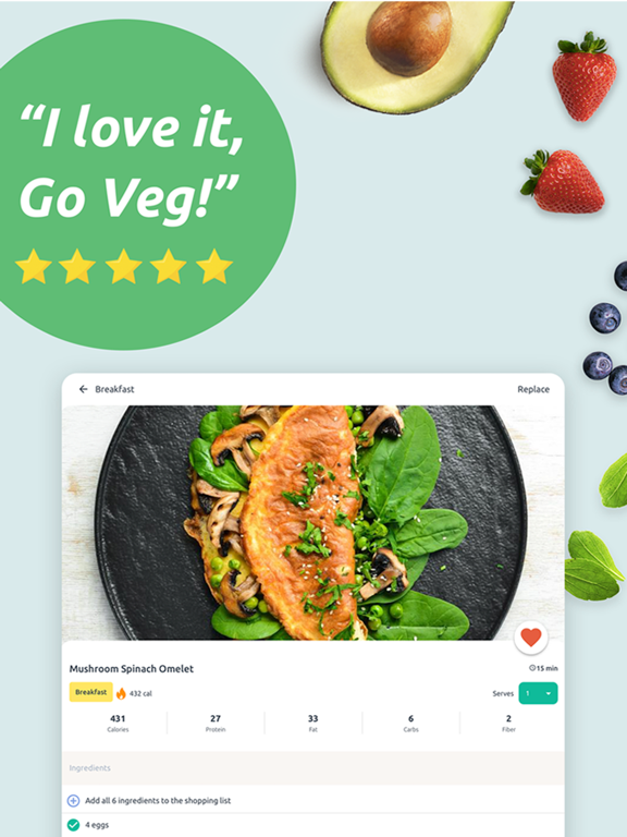 Vegetarian Meal Plans - Healthy Plant Based Recipes screenshot