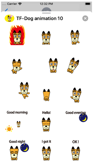 TF-Dog 10 Animation Stickers screenshot 3