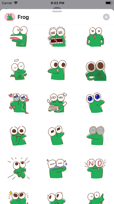 Funny Frog Animated Stickers screenshot 3