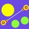 Laser ball slicer is a casual endless shooter style game where dots have to be blasted when caught between the two laser cannons you command