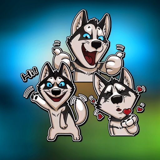 Husky Cute Dog Stickers