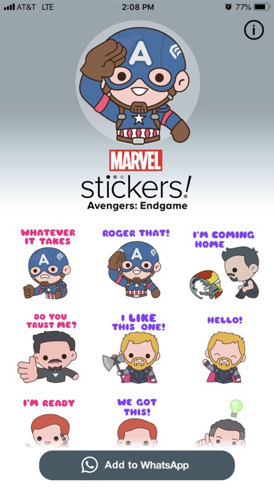 Avengers: Endgame Stickers screenshot 5