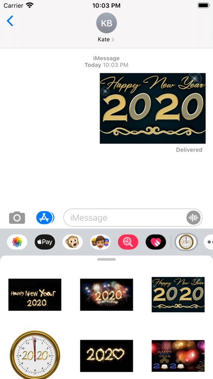 2020 Happy New Year Stickers