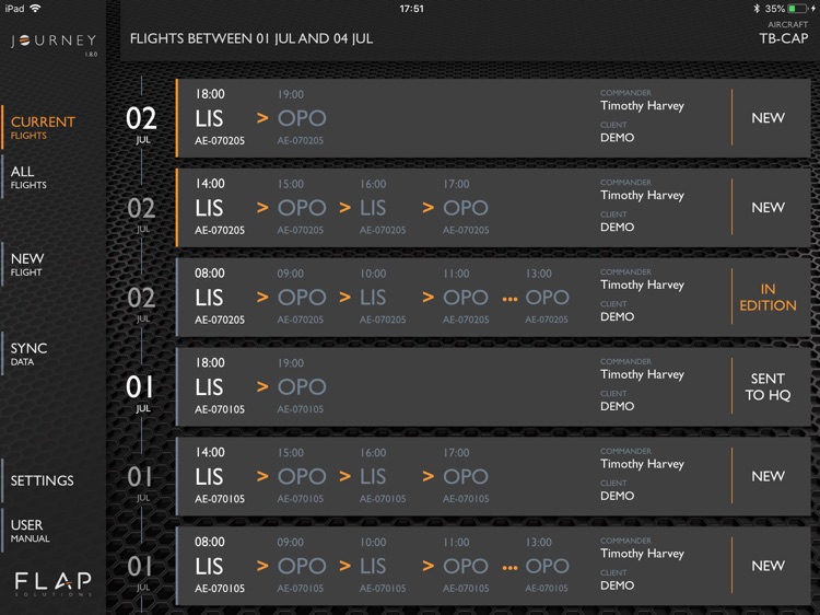 FLAP - Journey Log