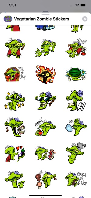 Vegetarian Zombie Stickers(圖2)-速報App