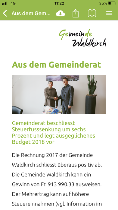 Waldkirch Mitteilungen screenshot 4