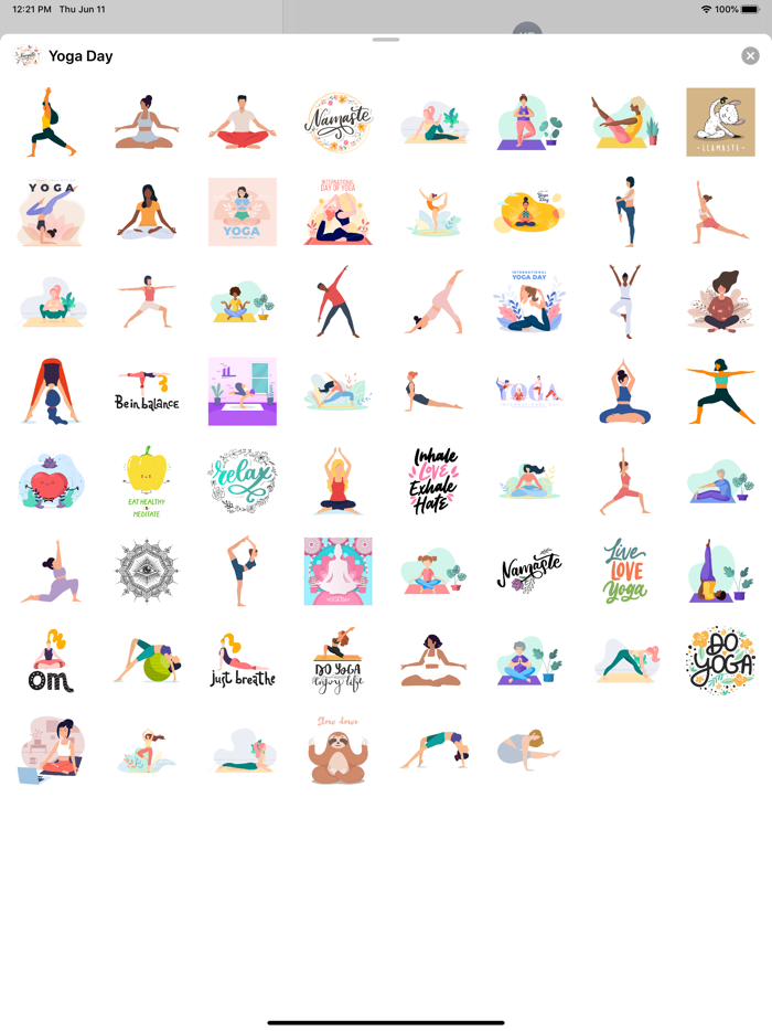 International Yoga Day Sticker