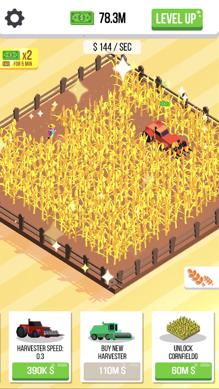 Harvester  cut the weed