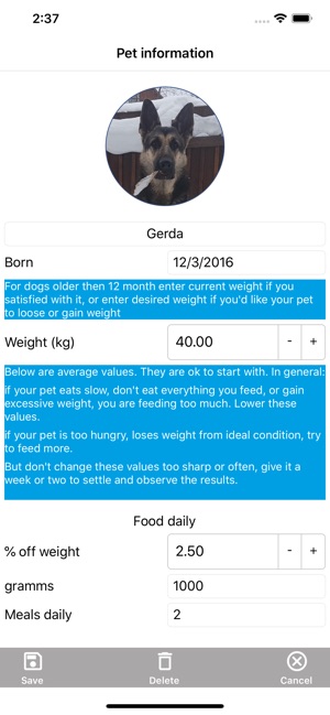 DogFoodCalc