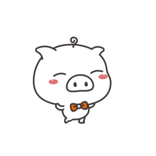  Funny  Piggy Animated  Stickers  by Dongmei Li