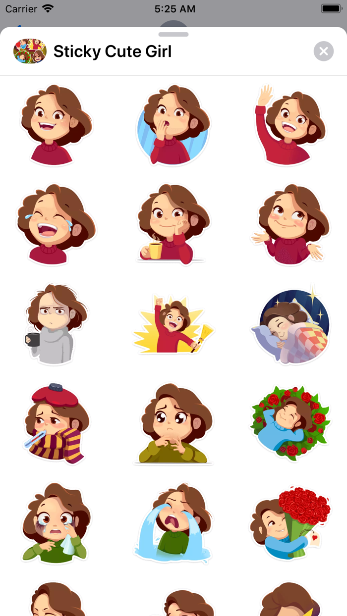 Cute Girl Stickers Daily
