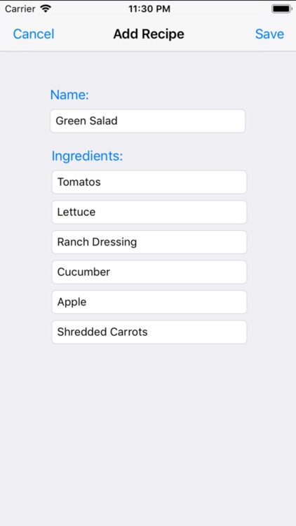 My Recipes App