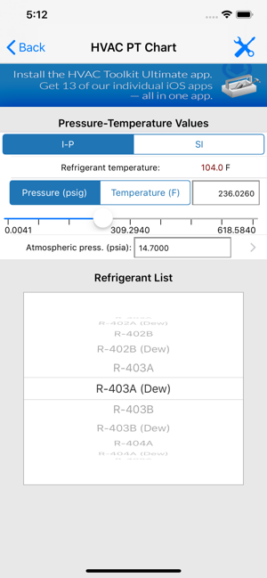 Hvac Pt Chart