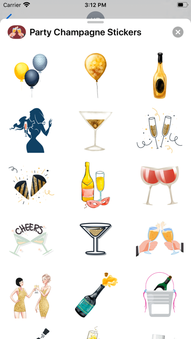 Party Champagne Stickers screenshot 3