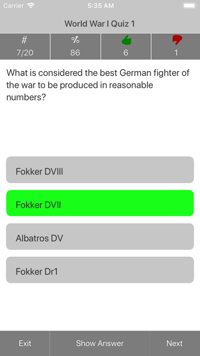 World War 1 Quizzes screenshot 3