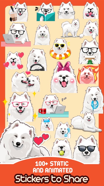 Samoyed Dog Emoji Sticker Pack