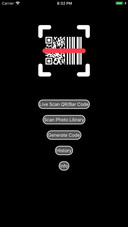 Codes: QR, Bar Code Reader App