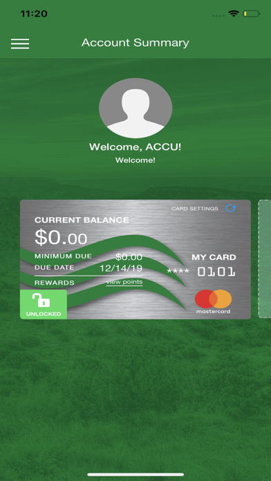 ACCU Card Controls screenshot 2