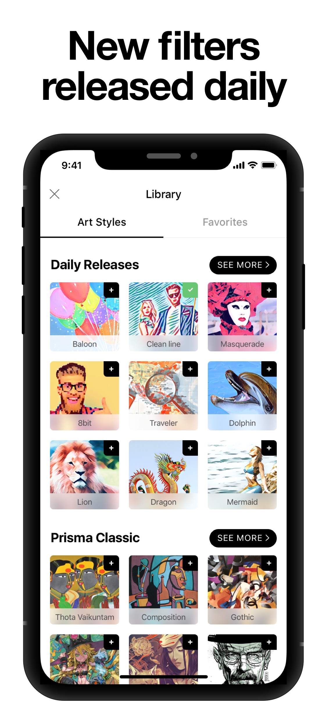 Screenshot do app Prisma Photo Editor