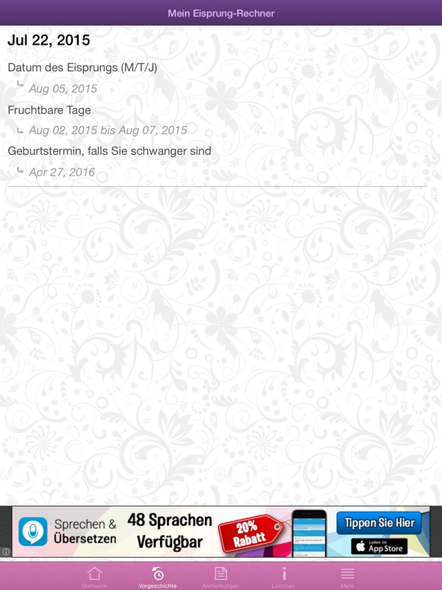 Mein Eisprung Rechner Im App Store