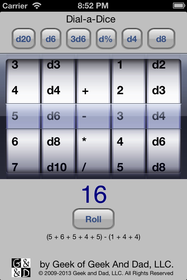 Dial-a-Dice screenshot 2