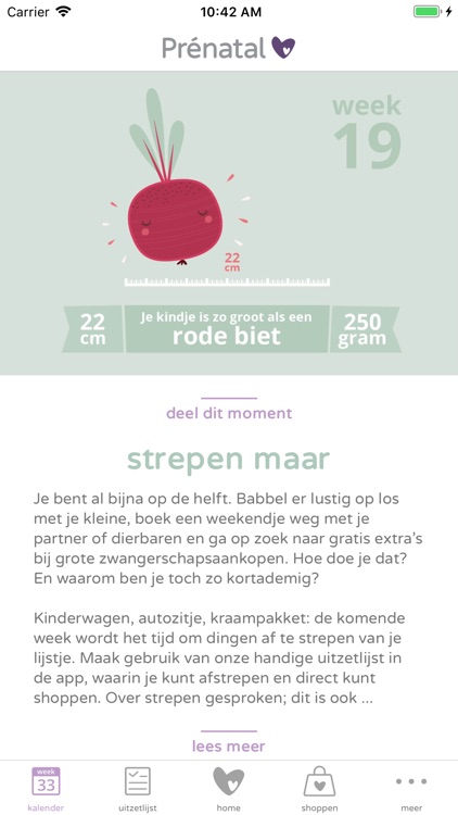 Prénatal - Zwangerschap app