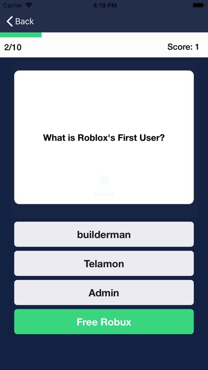 ONE ROBUX: Quiz for RBX  App Price Intelligence by Qonversion