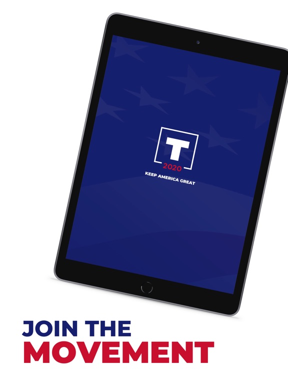 iPad Image of Official Trump 2020 App