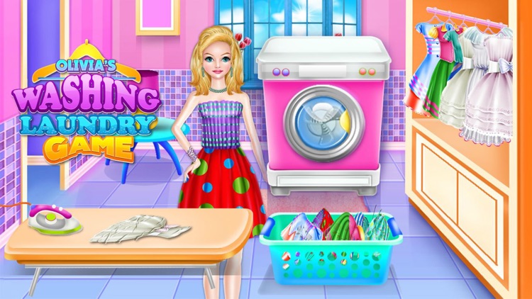 Olivias washing laundry game