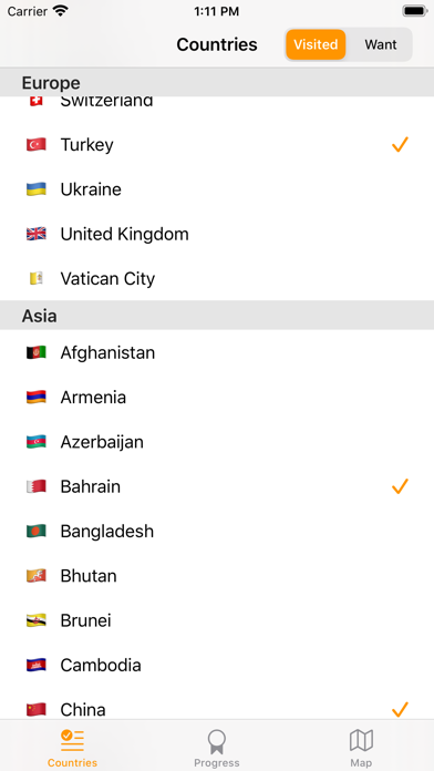 Visited Countries screenshot 4