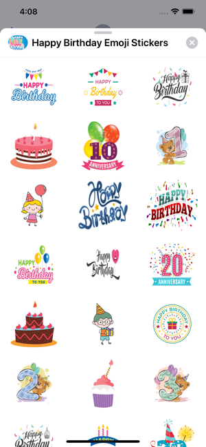 Happy Birthday Emoji Stickers