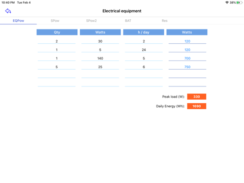 PV Calculator - off grid - náhled