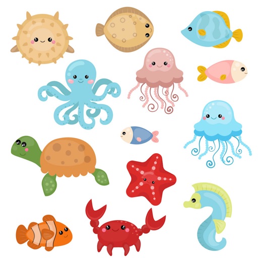 Sea Animals in English icon