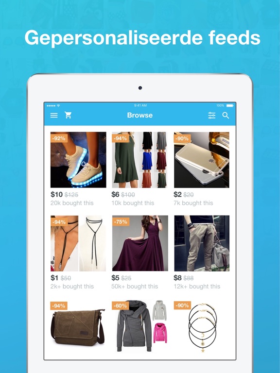 Wish - Shoppen op een leuke ma iPad app afbeelding 3