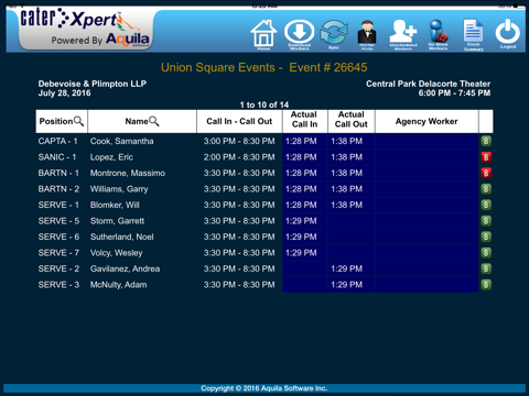 CaterXpert™ Roster screenshot 2