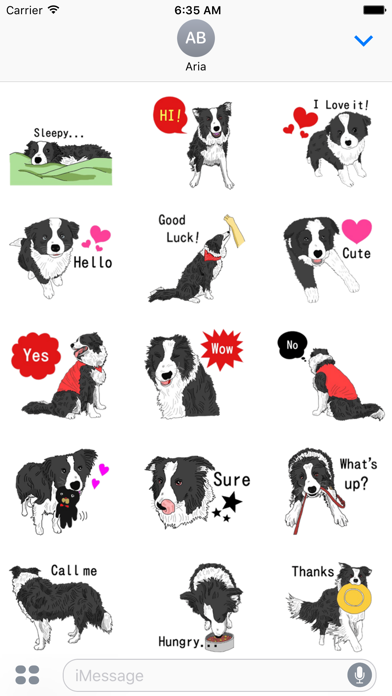 Border Collie Dog Icon Sticker screenshot 2