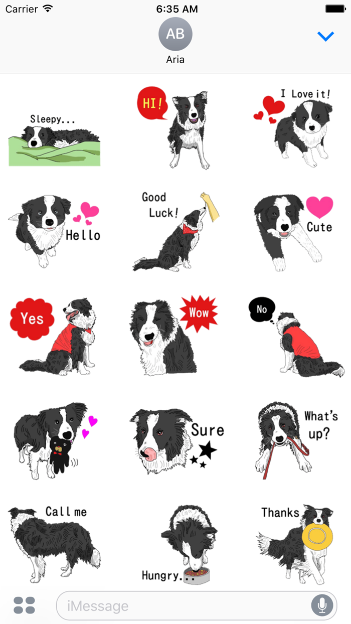 Border Collie Dog Icon Sticker