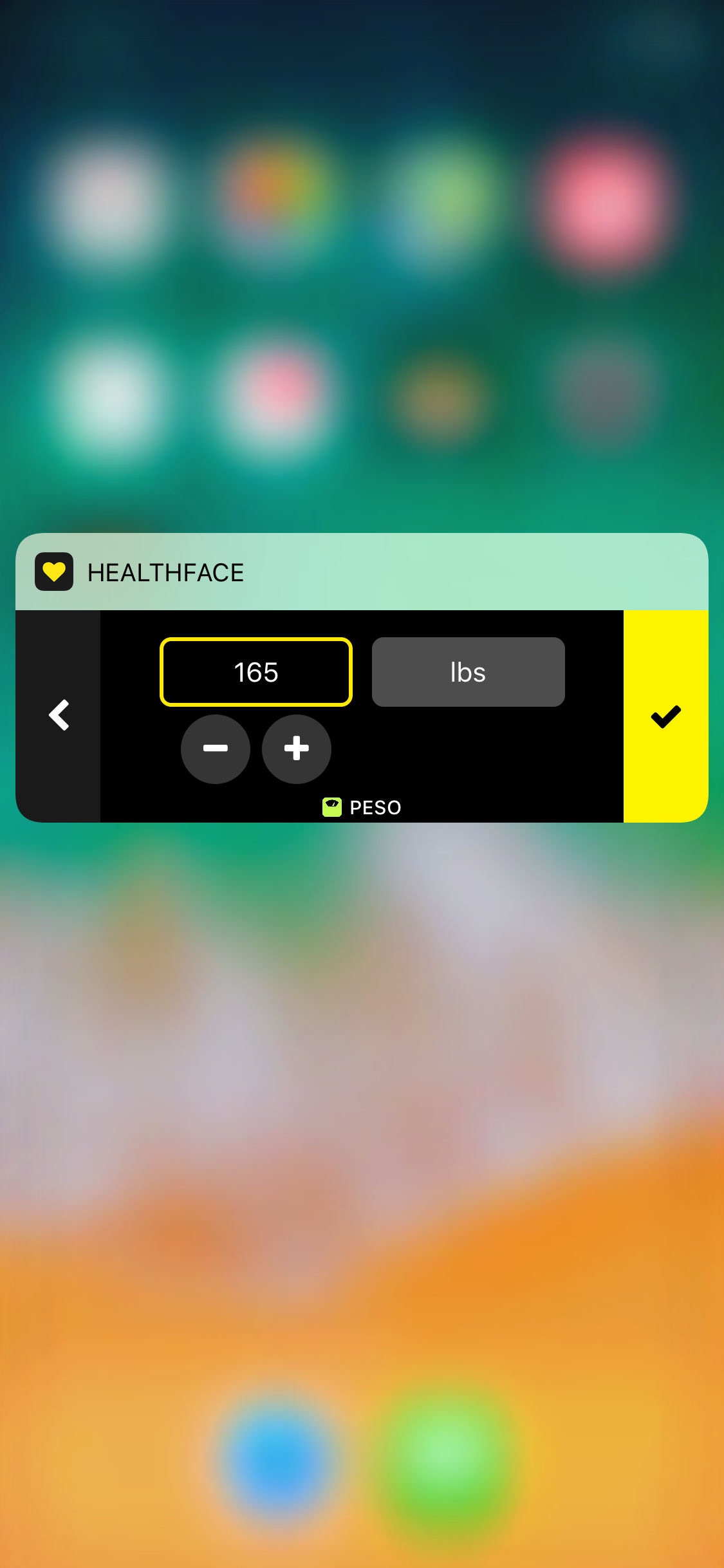 Screenshot do app HealthFace